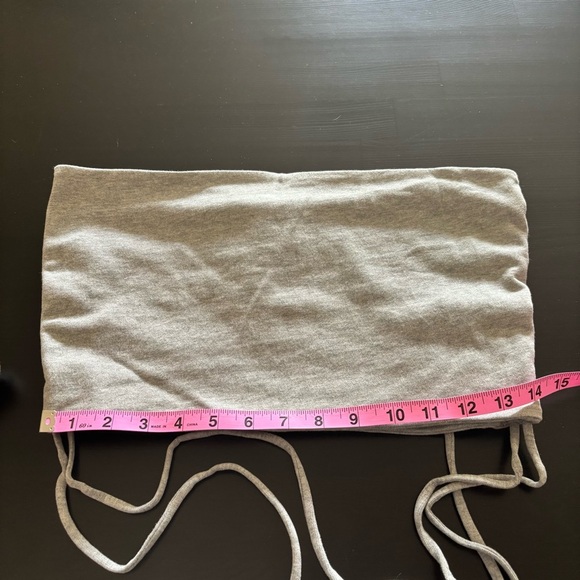 Kittenish Gray Tube Top with Drawstrings - Picture 8 of 9